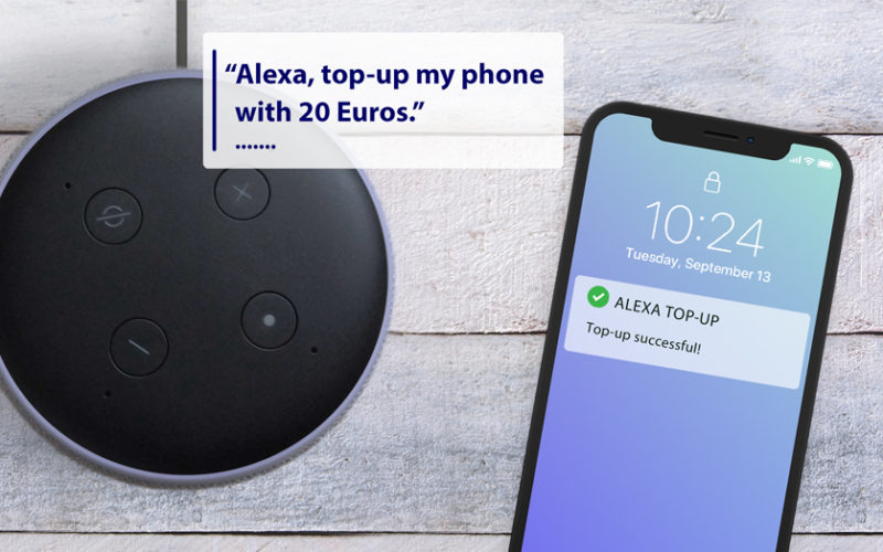 Alexa and mobile used for top-up
